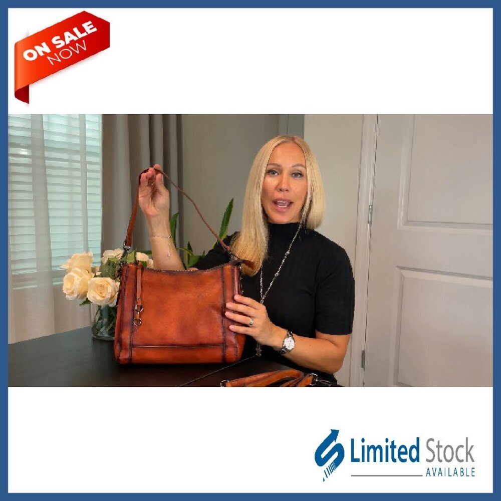 Genuine Leather Crossbody Bag with Adjustable Straps, Medium Hobo Purse - Picture 8 of 8